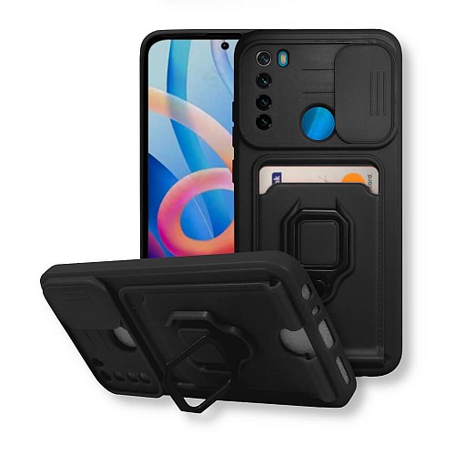 Bodycell Multifunction Case Με Κορδονι Xiaomi Note 8  Black