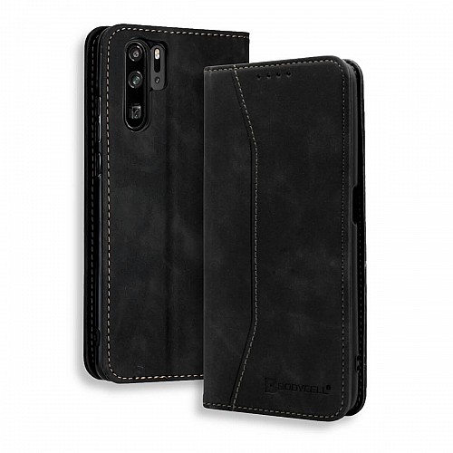 Bodycell Book Case Pu Leather Huawei P30 Pro Black