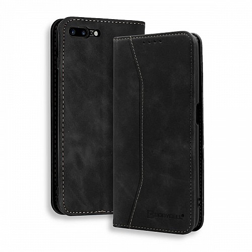 Bodycell Book Case Pu Leather iPhone 7/8 Plus Black