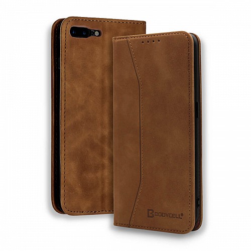 Bodycell Book Case Pu Leather iPhone 7/8 Plus Brown