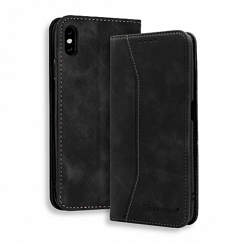 Bodycell Book Case Pu Leather iPhone XS MAX Black