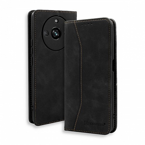 Bodycell Book Case Pu Leather Realme 11 Pro 5G Black