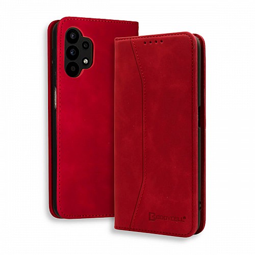 Bodycell Book Case Pu Leather Samsung A32 4G Red