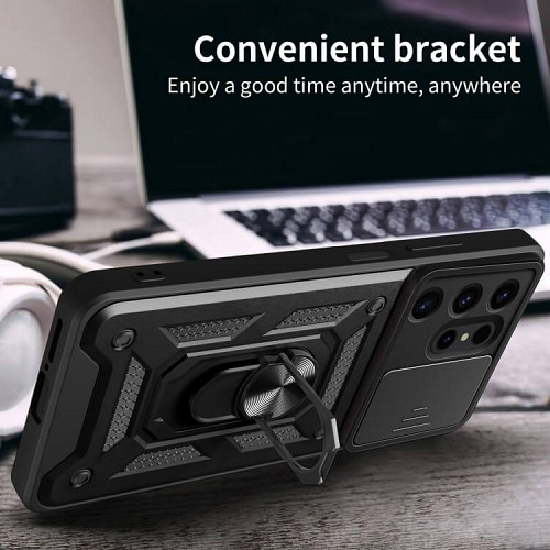 Bodycell Armor Slide Cover Case Samsung S24 Ultra Black