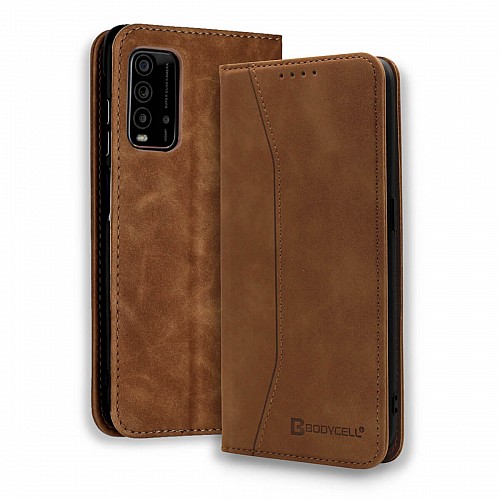 Bodycell Book Case Pu Leather Xiaomi Redmi 9T Brown