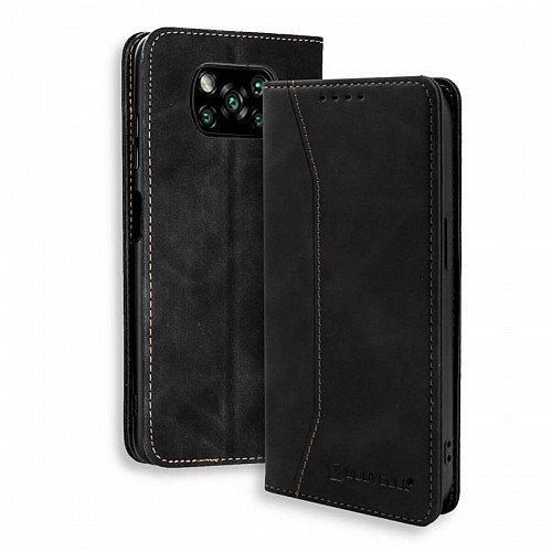Bodycell Book Case Pu Leather Xiaomi Poco X3 NFC/X3 Pro Black