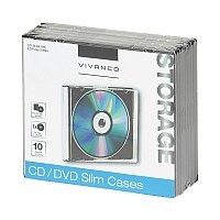 VIVANCO ΘΗΚΕΣ CD/DVD SLIM CASE 10pcs black