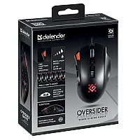 DEFENDER GM-917 RGB WIRED OVERSIDER GAMING OPTICAL MOUSE 12000dpi 14 BUTTONS