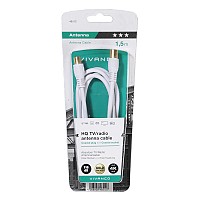 VIVANCO ANTENNA CABLE 1.5m COAX PLUG-COAX SOCKET FERRITE 110 dB white