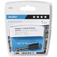 VIVANCO AUDIO ADAPTER 6.3mm TO 3.5mm COMPACT TYPE gold