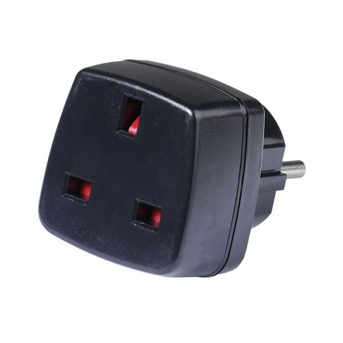 VIVANCO TRAVEL ADAPTER SCHUKO TO UK PLUG