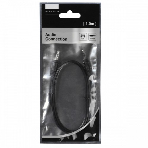 VIVANCO CABLE 3.5mm JACK TO 3.5mm JACK 1m black