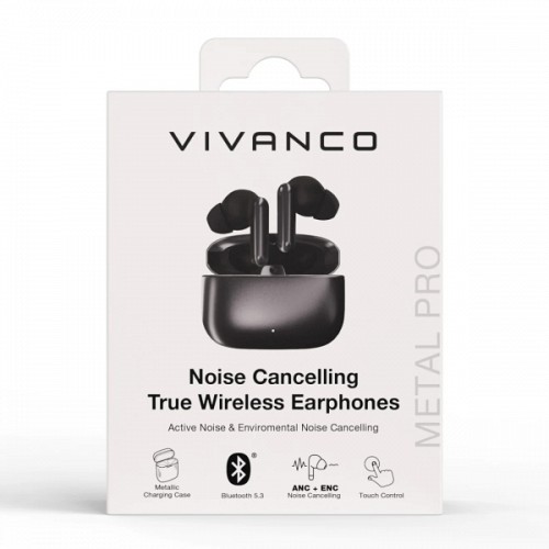 VIVANCO METAL PAIR PRO TWS BLUETOOTH ANC/ENC black