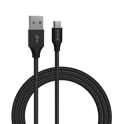 DEVIA Gracious Series data Cable for Micro USB Black (5V,2.4A 1M)