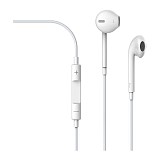 Hands Free Stereo Devia EM022 Earpods 3.5mm με Χειριστήριο & Μικρόφωνο Λευκό