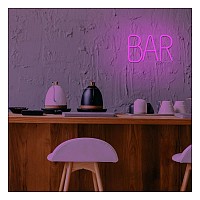 Neon LED Forever Light FLNE24 BAR (USB/Μπαταρίας & On/Off) Ροζ