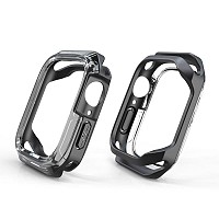 Θήκη TPU & PC Devia Sport Apple Watch 7/ 8/ 9 (45mm) Shock Proof Φιμέ Μαύρο
