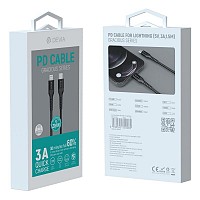 Καλώδιο Σύνδεσης USB 2.0 Woven Devia EC409 Braided USB C σε Lightning PD 20W 1.5m Gracious Μαύρο