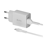 Φορτιστής Ταξιδίου Devia RLC-526 12W με Διπλή Έξοδο USB Α & Καλώδιο Micro USB EC205 1m Smart Λευκό