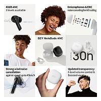 True Wireless Ακουστικά Bluetooth QCY MeloBuds HT05 ANC Λευκό