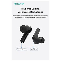True Wireless Ακουστικά Bluetooth Devia ANC EM408 Pro1 Μαύρο