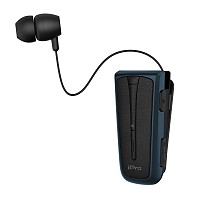 Στερεοφωνικό Ακουστικό Bluetooth iPro RH219s Retractable με Δόνηση Μαύρο-Μπλε