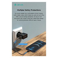 Διεθνής Φορτιστής Ταξιδίου - Αντάπτορας Multi Function Devia G520 Mini 3A 20W PD+QC με Διπλή Έξοδο USB A & USB C Μαύρο
