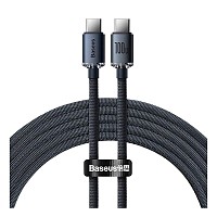 Καλώδιο Σύνδεσης USB 2.0 Baseus Crystal Shine USB C σε USB C PD 100W 5A 2m Μαύρο