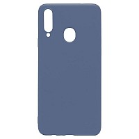 Θήκη Liquid Silicon inos Samsung A207F Galaxy A20s L-Cover Μπλε Ραφ