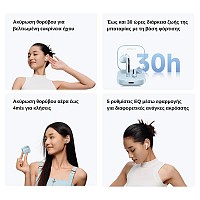 True Wireless Ακουστικά Bluetooth Xiaomi Redmi Buds 6 Active Μαύρο
