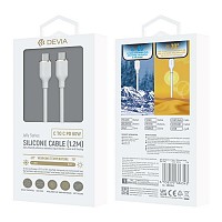 Καλώδιο Σύνδεσης USB 2.0 Devia EC632 USB C σε USB C PD 60W 1.2m Jelly Λευκό