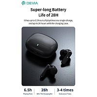 True Wireless Ακουστικά Bluetooth Devia ANC EM408 Pro1 Μαύρο