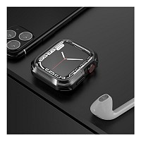 Θήκη TPU & PC Devia Sport Apple Watch 7/ 8/ 9 (45mm) Shock Proof Φιμέ Μαύρο