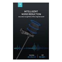 Ενσύρματο Μικρόφωνο Devia EM605 Lightning 1.5m Smart Μαύρο