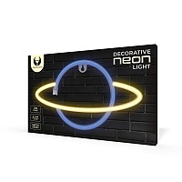 Neon LED Forever Light FLNE11 SATURN (USB/Μπαταρίας & On/Off) Κίτρινο - Μπλε