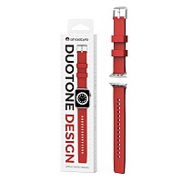Λουράκι Σιλικόνης Ahastyle WA11 Duotone Premium Silicone Apple Watch (38/ 40/ 41mm) Σκούρο Κόκκινο-Μαύρο