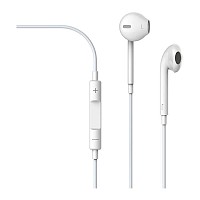Hands Free Stereo Devia EM022 Earpods 3.5mm με Χειριστήριο & Μικρόφωνο Λευκό