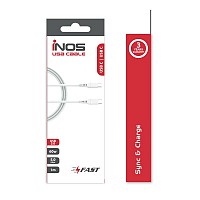 Καλώδιο Σύνδεσης USB 2.0 inos USB C σε USB C 1m Λευκό