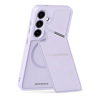 Θήκη Δερμάτινη Dux Ducis Rafi II Mag 3 σε 1 MagSafe RFID Blocker Samsung S921B Galaxy S24 5G με Stand Μωβ