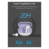 True Wireless Ακουστικά Bluetooth Devia M7 EM404 ENC Smart Μωβ