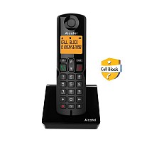 Ασύρματο Τηλέφωνο Alcatel S280 με Δυνατότητα Αποκλεισμού Κλήσεων Μαύρο