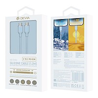 Καλώδιο Σύνδεσης USB 2.0 Devia EC632 USB C σε USB C PD 60W 1.2m Jelly Μπλε
