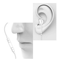 Hands Free Stereo Devia EM022 Earpods 3.5mm με Χειριστήριο & Μικρόφωνο Λευκό