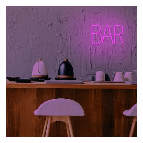Neon LED Forever Light FLNE24 BAR (USB/Μπαταρίας & On/Off) Ροζ