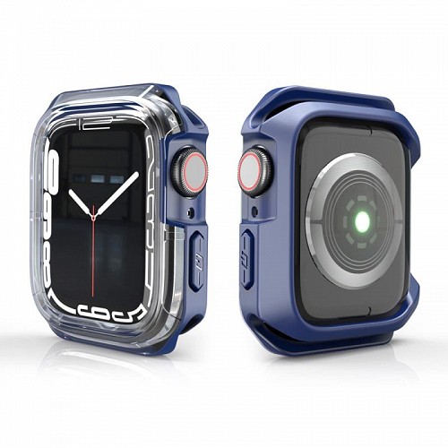 Θήκη TPU & PC Devia Sport Apple Watch 4/ 5/ 6/ SE (44mm) Shock Proof Μπλε