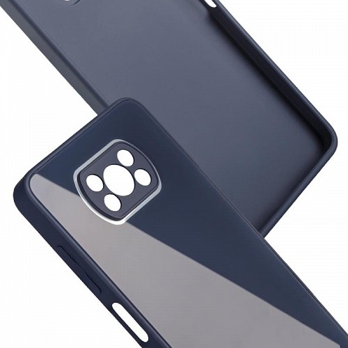 Θήκη TPU & Glass inos Samsung A326B Galaxy A32 5G CamGuard Σκούρο Μπλε