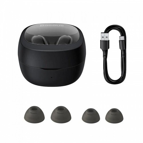 True Wireless Ακουστικά Bluetooth Baseus Bowie WM02 Μαύρο
