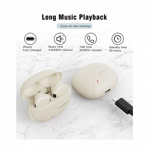 True Wireless Ακουστικά Bluetooth Choetech BH-T24 Σκούρο Μπλε