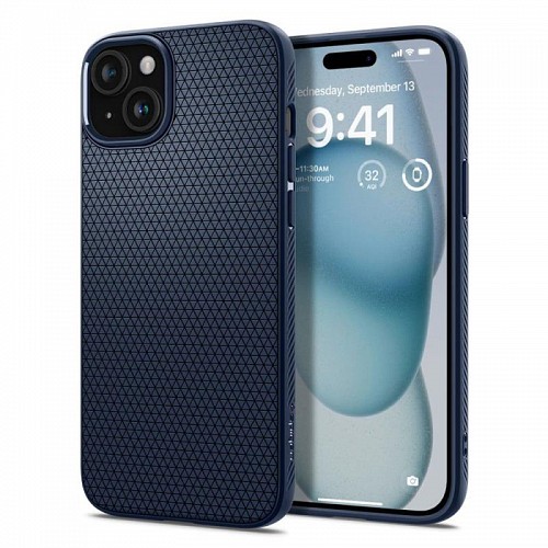 Θήκη Soft TPU Spigen Liquid Air Apple iPhone 15 Μπλε