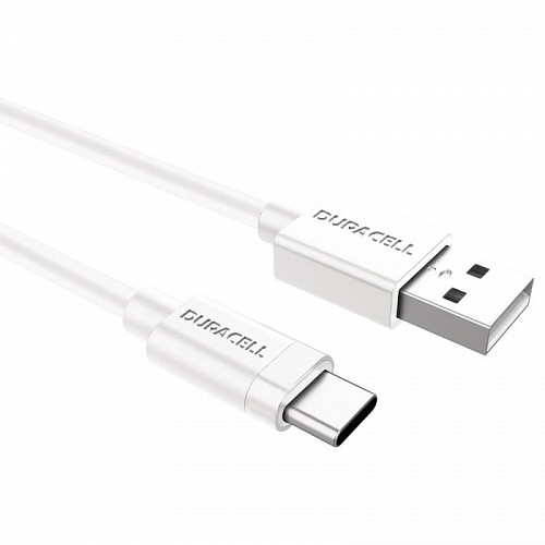 Καλώδιο Σύνδεσης USB 3.0 Duracell USB A σε USB C 1m Λευκό